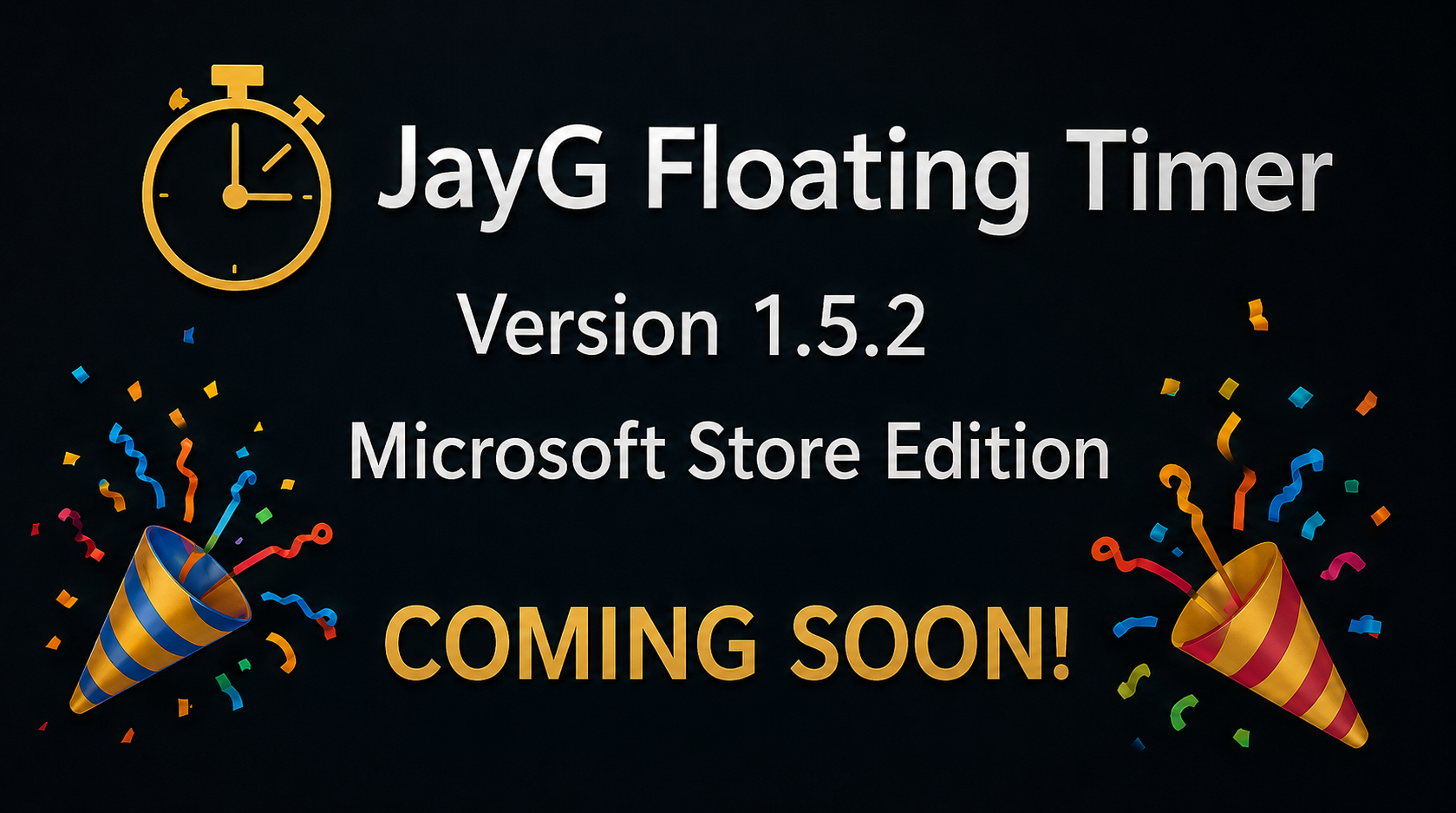JayG Floating Timer coming soon to the Microsoft Store