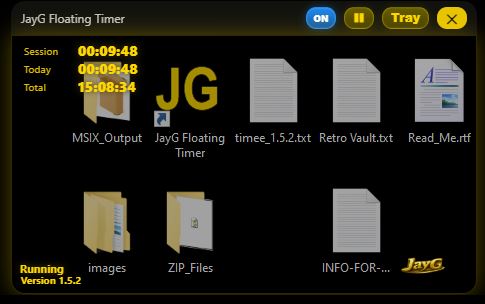 JayG Floating Timer Click-Through mode
